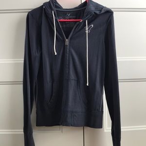 American Eagle navy blue zip up hoodie